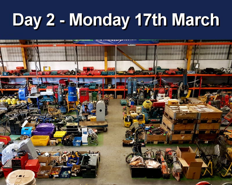 Day 2 Carlton Timed Sale (Main Building Including Power & Hand Tools, Consumables, Garage & Workshop Equipment)(ENTRIES CLOSED)