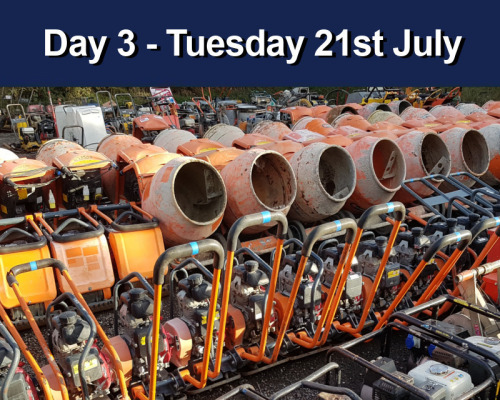 Day 3 Carlton Timed Sale (Builders Equipment, Garden Machinery, Attachments & Micro Plant)---PLEASE NOTE: Collections are available from the NEXT working day (NO same day collections are permitted)