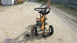 COMPAC PHD Honda petrol hydraulic post hole borer c/w 3 x augers & 1 x extension (s/n 2964) - 3