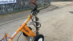 COMPAC PHD Honda petrol hydraulic post hole borer c/w 3 x augers & 1 x extension (s/n 2964) - 10