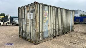 20' steel shipping container & contents