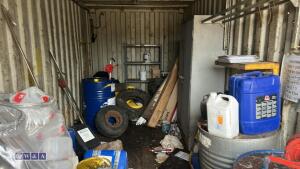 20' steel shipping container & contents - 9