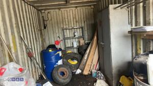 20' steel shipping container & contents - 12