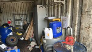 20' steel shipping container & contents - 15