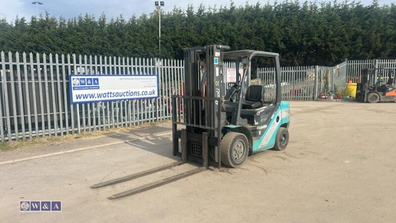2016 KION BAOLI 3t diesel forklift (s/n G02464) c/w triple mast & side-shift (3290979)