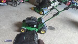 JOHN DEERE petrol rotary mower c/w collection box