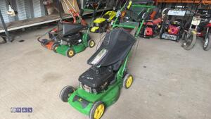 JOHN DEERE JX90 petrol rotary mower c/w collection box