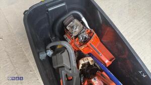 Box of Husqvarna/Stihl spares & pipe bender - 3
