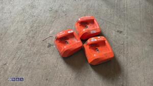 3 x HUSQVARNA battery chargers (no plug)