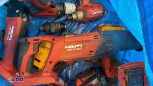 Bag of HILTI 18v cordless tools, DEWALT & MILWAUKEE 18v batteries (29) - 3