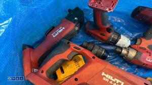 Bag of HILTI 18v cordless tools, DEWALT & MILWAUKEE 18v batteries (29) - 4