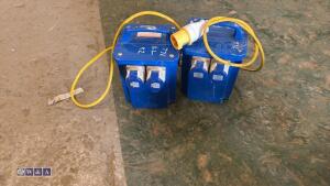 2 x 3kva power step-up transformers