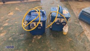 2 x 3kva power step-up transformers