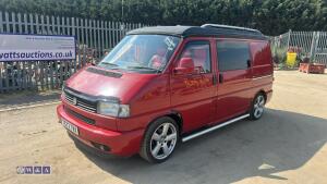 1999 VOLKSWAGEN TRANSPORTER campervan c/w diesel night heater, fridge, gas hob, sink, mains hook up, front passenger seat swivel chair, pop up roof rack & roll bed (T672 TWX)(MoT 31st May 2027)(V5, MoT & folder of history in office) - 26