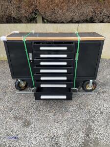 4.5ft 7-drawer 2-cabinet workbench (unused) - 2
