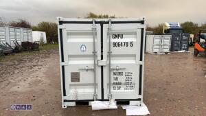 7ft container c/w door & window (unused)(906470) (light grey) - 2