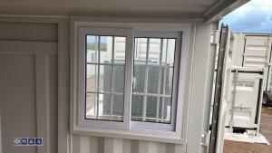 7ft container c/w door & window (unused)(906470) (light grey) - 6