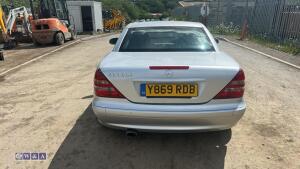 2001 MERCEDES-BENZ SLK200 KOMPRESSOR 6-speed manual petrol convertible car, full leather (Y869 RDB)(V5 in office) - 4