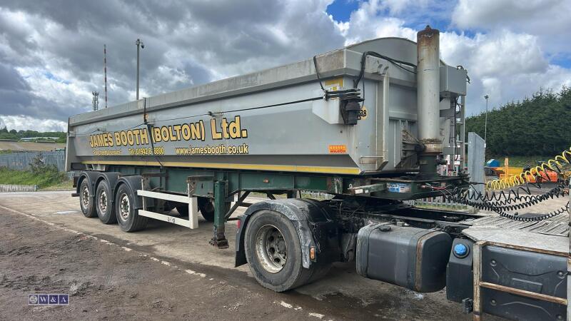 2014 WILCOX FSWFLA tri-axle aluminium bulk tipping trailer, c/w hydraulic rollover sheet (s/n C373733)