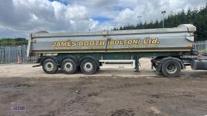 2014 WILCOX FSWFLA tri-axle aluminium bulk tipping trailer, c/w hydraulic rollover sheet (s/n C373733) - 2