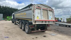 2014 WILCOX FSWFLA tri-axle aluminium bulk tipping trailer, c/w hydraulic rollover sheet (s/n C373733) - 4