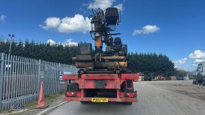 2012 SDC articulated tri-axle flatbed brick trailer with TEREX ATLAS 85.2 donkey engine brick crane and ATLAS TREX donkey engine brick crane (ID Mark C362991) - 4