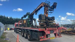 2012 SDC articulated tri-axle flatbed brick trailer with TEREX ATLAS 85.2 donkey engine brick crane and ATLAS TREX donkey engine brick crane (ID Mark C362991) - 5