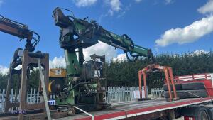 2012 SDC articulated tri-axle flatbed brick trailer with TEREX ATLAS 85.2 donkey engine brick crane and ATLAS TREX donkey engine brick crane (ID Mark C362991) - 14
