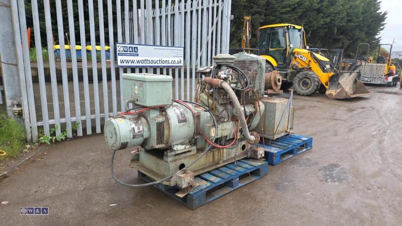 17kva generator c/w Lister engine, fuel tank, control panel & exhaust