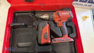 HILTI SF6H-22 drill c/w battery & case