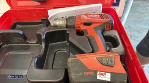 HILTI SF6H-22 drill c/w battery & case - 3