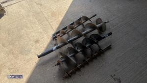 4 x post hole auger flights - 2