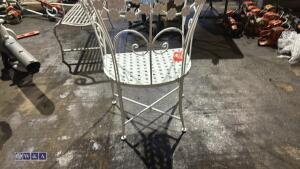 Metal cage seat (white)