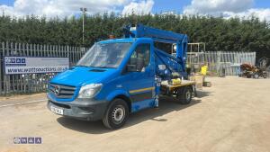 2016 MERCEDES SPRINTER 2.1L, 6 speed manual with GSR 20m boom lift (KY16 VHJ) (MoT 26th January 2027) V5 & MoT in office)
