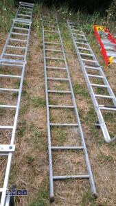 Metal scaffold ladder