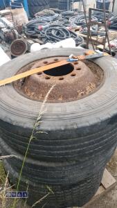 4 x wheels & tyres (to suit low loader) (265/70 R19.5) - 3