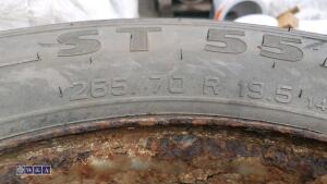 4 x wheels & tyres (to suit low loader) (265/70 R19.5) - 4