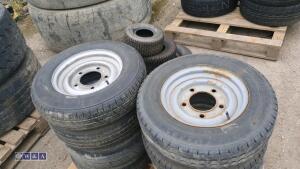 Pallet of wheels & tyres (165R13) - 4