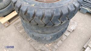 4 x wheels to suit forklift (700 x 15 6 stud) - 3