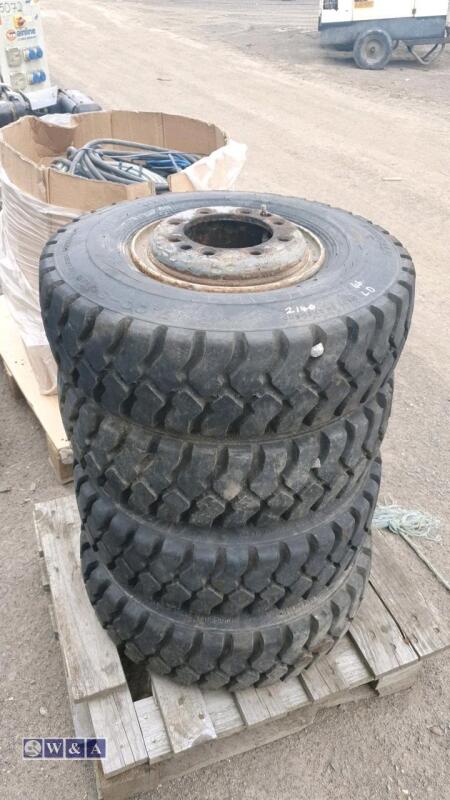 4 x wheels to suit forlift (700-9 x10 8 stud)