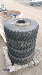 4 x wheels to suit forlift (700-9 x10 8 stud)