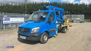 2015 MERCEDES SPRINTER 2.1L, 6 speed manual diesel with GSR 20m boom lift (KX65 KXR)(MoT 8th February 2027)(V5 & MoT in office)