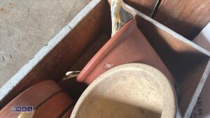 Various sized clay plant pots - 2