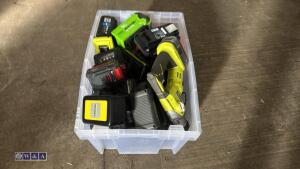 Box of batteries & charger - 2