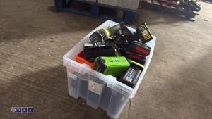 Box of batteries & charger - 3
