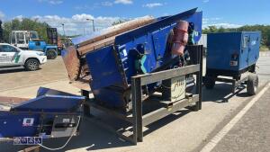 SPITFIRE portable screening plant comprising SPITFIRE single screen, conveyor, stock pile conveyor & SDMO 44kva fast tow generator - 6