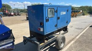 SPITFIRE portable screening plant comprising SPITFIRE single screen, conveyor, stock pile conveyor & SDMO 44kva fast tow generator - 13