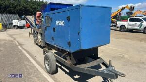 SPITFIRE portable screening plant comprising SPITFIRE single screen, conveyor, stock pile conveyor & SDMO 44kva fast tow generator - 14