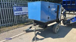 SPITFIRE portable screening plant comprising SPITFIRE single screen, conveyor, stock pile conveyor & SDMO 44kva fast tow generator - 15