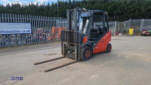 2012 LINDE H35T gas forklift (s/n H2X393C03139) with duplex mast & side-shift